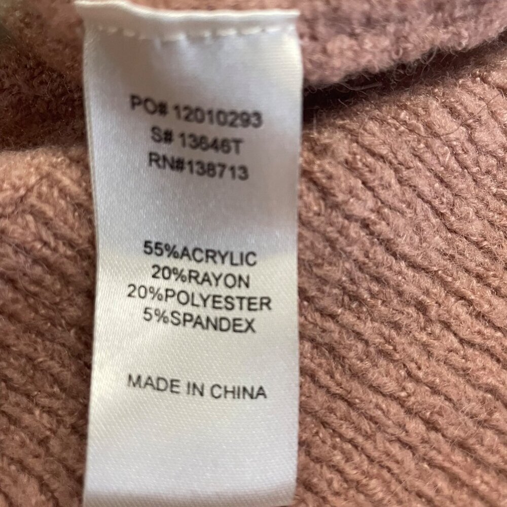 Doe & Rae Women's Striped Pullover Sweater Pink/White Size Large - Picture 9 of 9